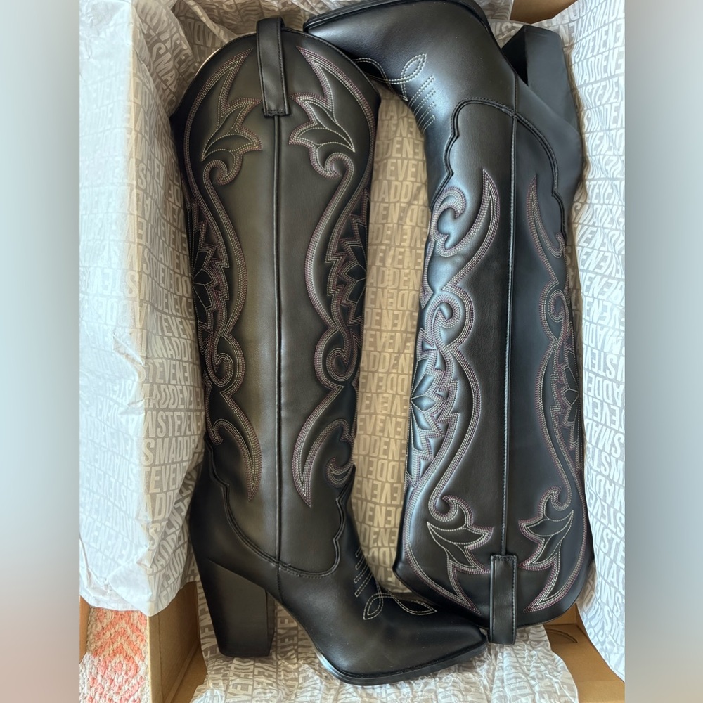 LASSO BLACK MULTI COWBOY BOOTS